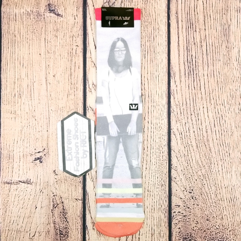 Supra Socks Skate Girl Printed Size 6-12 Unisex